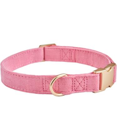 YUDOTE Ultra-Soft Dog Collar for Small Dogs | Natural Cotton Cord Sensitive Skin Pink S (1 Pack) - Ideal for International Shipping - Buy Online on GoSupps.com