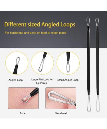 Pimple Popper Tool Kit - Boxoyx 10 Pcs Blackhead Remover Comedone Extractor Set in Metal Case for Quick Pimple, Blackhead, and Zit Removal - Facial and Nose Extraction (Black) - Buy Online on GoSupps.com