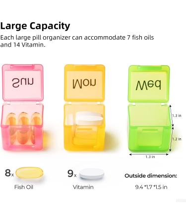 Small Daily Pill Box 7 Day Organizer with Canvas Bag - Grey | Storing Vitamins & Medicine - Buy Online on GoSupps.com