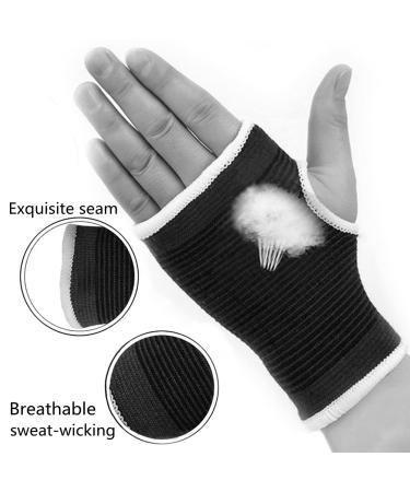 JUSDIQIR Palm Brace Wrist Support Sleeves (1 Pair) - Everyday Use Compression Carpal Tunnel Brace for Wrist Pain Relief - Fitness & Sports Gloves for Men and Women (Black) - Buy Online on GoSupps.com