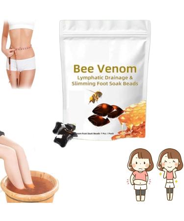 Bee Venom Lymphatic Drainage & Slimming Foot Soak Beads Bee Venom Foot Soak Detoxingherbs Cleansing Foot Soak Beads Body Detox Foot Soak Beads Improve Blood Circulation (1 Box)