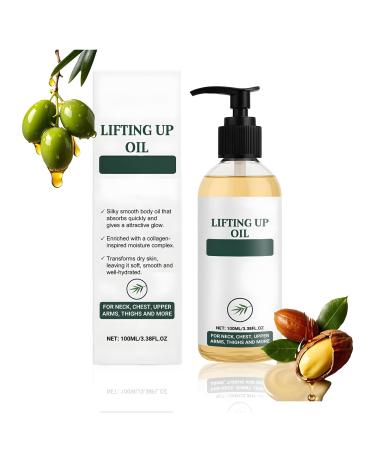 Helbr Firming & Tightening Body Oil with Collagen - Hydrating Anti-Aging Treatment | Nourishes Moisturizes & Improves Skin Elasticity | Quick-Absorbing for Neck Chest Arms Thighs |3.38fl oz