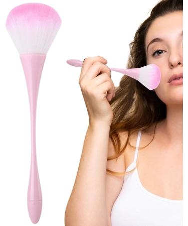 Vbnuyhim Powder Makeup Brush Blush Brush for Cheeks | Loose Powder Makeup Blush Brush | Nail Brushes and Cosmetics Face Makeup Tool for Contour Pink - Buy Online on GoSupps.com