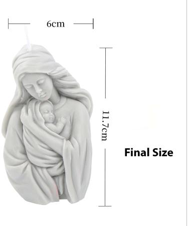 Conestabile Madonna Resin Sculpture Mold - Baby Jesus Family & Our Lady Scene Candle/Soap Making Silicone Mold - Buy Online on GoSupps.com