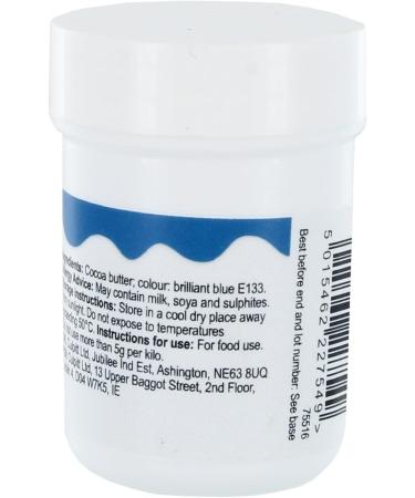 Colour Splash Additions Chocolate Colour | Blue Cocoa Butter For Cake Decorations Truffles Chocolates | Chocolate Paint - 30g - Buy Online on GoSupps.com