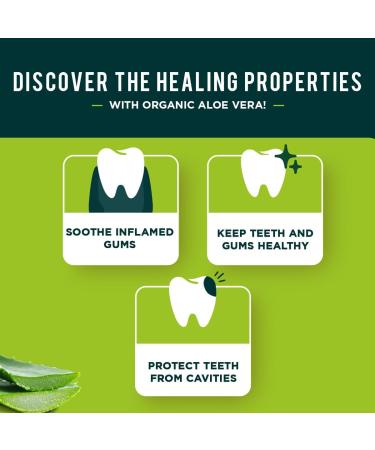  Dabur Dabur Organic Aloe Vera Toothpaste - Helps prevent cavities - Made with plant extracts - 100g - Buy Online on GoSupps.com