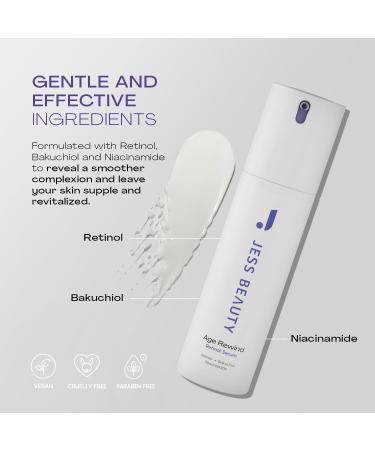 JESS BEAUTY | Skin Care Retinol Cream Centella Asiatica & Hyaluronic Acid | Retinol Night Face Cream Moisturizer 1 fl. oz (Age Rewind) - Buy Online on GoSupps.com