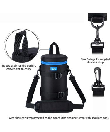 JJC Camera Lens Pouch Case for Canon RF 600mm EF 70-200mm Nikon Nikkor AF-S 70-200mm - Zipper Polyester Protective Bag - 4.3x8.9 Interior Size - Buy Online on GoSupps.com