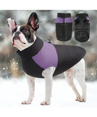 Buy Femax Waterproof Dog Coat - Warm Winter Jacket for Small to Large Dogs | Cold Weather Pet Clothing in Purple - Size L (Chest 42cm Back 35cm) - Buy Online on GoSupps.com