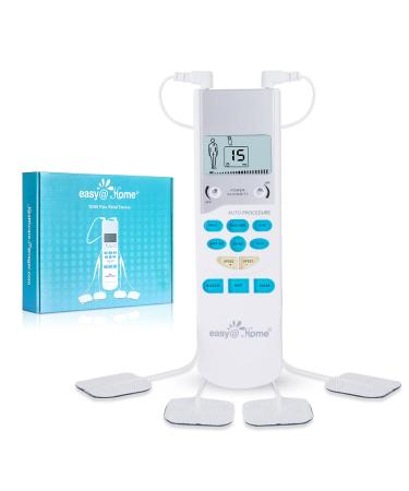 EasyHome TENS Unit Muscle Stimulator - Electronic Pulse Massager, 510K Cleared, FSA Eligible OTC Home Use handheld Pain Relief therapy Device-Pain Management Machine Gift for Mom Dad - EHE009