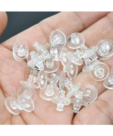 100pcs Bullet Clutch Earring Backs with Pad - Earring Safety Backs for Dropy Ears and Studs - Replacement Clutch Back Earrings for Heavy Earring - Clear 100 Pcs - Buy Online on GoSupps.com