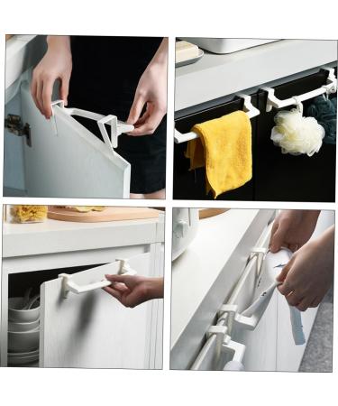 Zerodeko 3pcs Hook up Clothes Rack Over The Door Towel Rack Cabinet Door Towel Rack Clip-on Rack White Abs - Buy Online on GoSupps.com