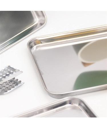 Breakfast Tray Rectangle Steamed Sausage Noodles Storage Trays Stainless Steel Fruit Dish Restaurant Hotel Kitchen Pastry Food Baking Plates Kitchenware 1 - Buy Online on GoSupps.com