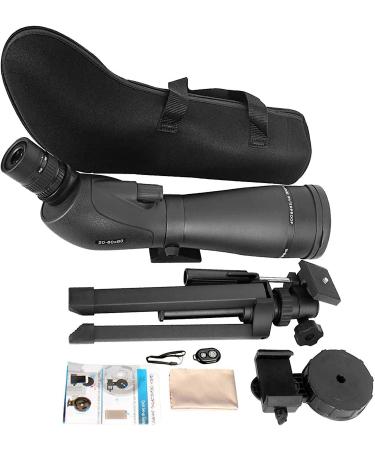 Gosky HD Spotting Scope 20-60x80mm with Tripod, Smartphone Adapter - Ideal for Bird Watching, Target Shooting, Hunting - BAK 4 Prism Spotter Scope for Wildlife Scenery - Buy Online on GoSupps.com