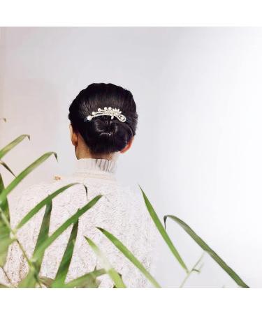 4 Pcs Rhinestone Flower Hair Side Combs - Vintage Wedding Hair Accessories for Women and Girls - Buy Online on GoSupps.com