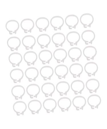 Sosoport 200 Pcs Pigeon Anklet Bird Supplies Chicken Tags Duck Charms Cuff Plastic White Chick Supplies 1.3X1.3CMx2pcs Whitex2pcs