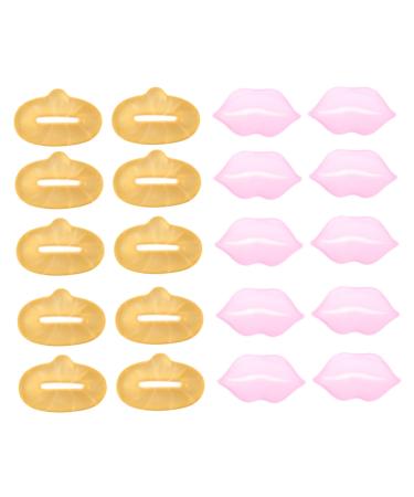 Mikinona 20Pcs Collagen Lip Mask Pads for Exfoliating and Moisturizing Hydrating Lip Treatment for Plumper and Smoother Lips Gentle Aging Care for All Skin