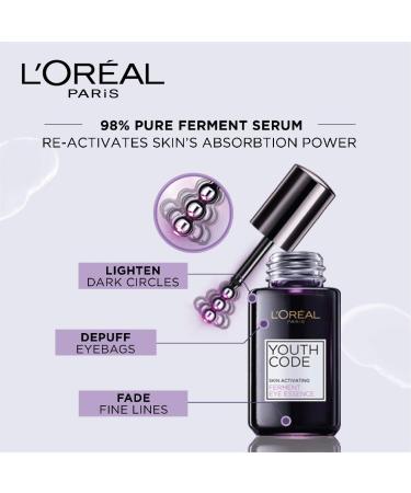 L'Oreal Youth Code Skin Activating Ferment Eye Essence 20ml - Anti-Aging Eye Treatment for Radiant Skin | Shop Internationally - Buy Online on GoSupps.com
