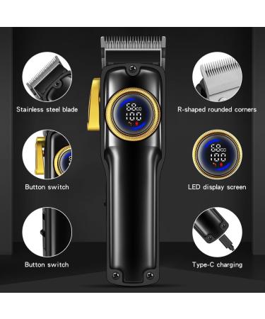 Professional Hair Clippers for Men - Cordless USB Rechargeable Trimmer with LED Smart Display - Buy Online on GoSupps.com