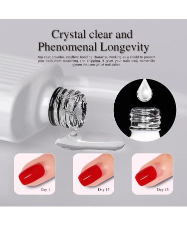 OPUIU Gel Nail Polish Base & Top Coat Set - 20ml | No Wipe Matte & Shiny Coats | Long Lasting Soak Off UV | Salon Quality Nail Art Kit - International Shipping - Buy Online on GoSupps.com