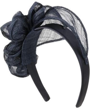 Seeberger Kaljeta Sinamay Fascinator Headpiece - Navy Bridal Hat for Special Occasions (55-59 cm) - Buy Online on GoSupps.com