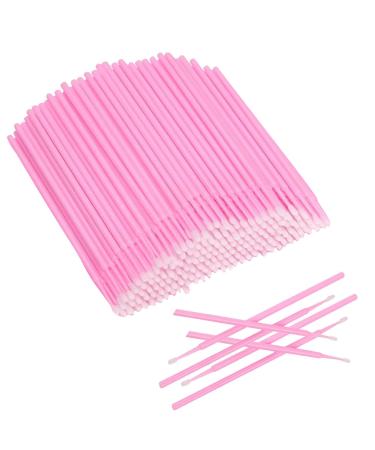 Luckaide microbursten eyelash extension 100 pieces of microburst microbrush chopsticks paint swab eyelash brush for eyelash extensions for make-up and cleaning (pink) pink 100#