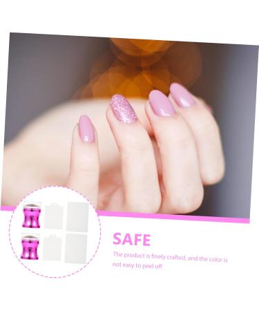 Healeved 5 Sets Nail Art Silicone Stamp Manicure Stamper Manicure Stamping Tool Nail Kits Nail Art Printer Silicone Manicure Printing Stamper Silica Gel Scraper Set Purple Metallic Color - Buy Online on GoSupps.com