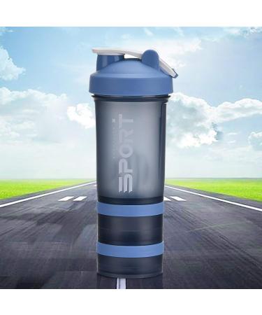 DERCLIVE Protein Shaker Bottle - Portable Supplement Mixer Cup with Powder Storage for Fitness Running & Cycling - Buy Online on GoSupps.com