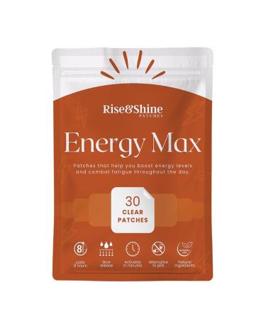 EnergyMax Patches by Rise & Shine All-Day Energy Boost & Fatigue Relief | Natural Time-Release B12 Ginseng & Vitamin Blend | Caffeine & Coffee Alternative for Focus & Stamina (30 Count).