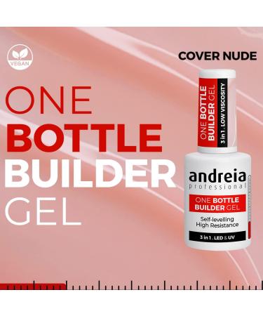  Andreia Andreia Professional 3-in-1 UV & LED Nail Builder Gel for Strengthening Nail or Extension - Self-Equalising Low Viscosity Formula - Bottle 15 ml - Colour Covering Nude - Buy Online on GoSupps.com