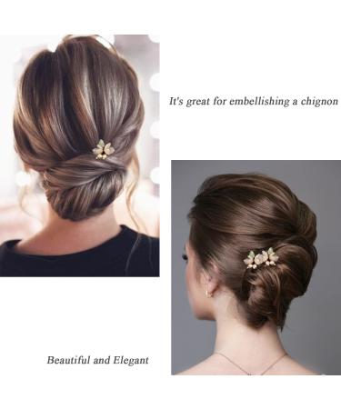 Elegant Flower and Pearl Decorative Hairpins for Women - Perfect for Wedding, Formal Events, and Parties - Buy Online on GoSupps.com