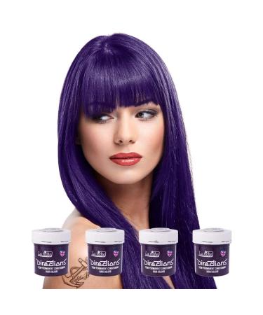 New La Riche Directions Semi-Permanent Hair Color 88 ml Deep Purple Black 88 ml (Pack of 4)