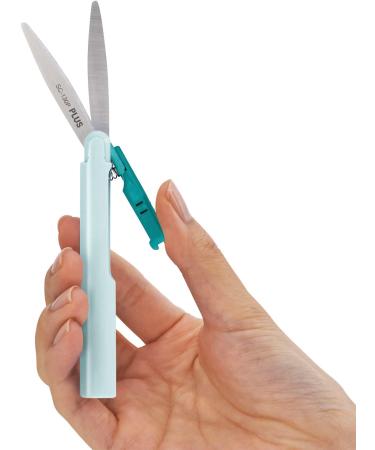 Plus Pen Style Non Stick Compact TSA Twiggy Scissors with Cover Turquoise One Size No Color - Buy Online on GoSupps.com