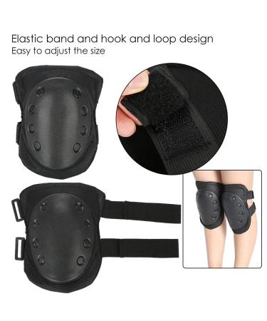 Buy Knee Support 2 Pack | Black Compression Knee Brace & Protective Pads for Football & Basketball - Buy Online on GoSupps.com