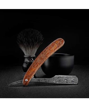 Stainless Steel Straight Razor with Spider Grain Handle | Men's Wet Shaving Tools for a Perfect Shave - Buy Online on GoSupps.com
