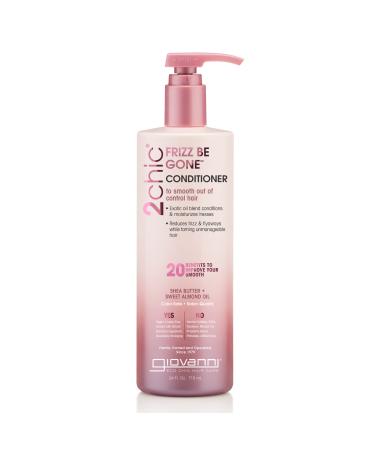 GIOVANNI 2chic Frizz Be Gone Conditioner  24 oz. - Anti-Frizz Natural Hair Smoothing Formula with Shea Butter & Sweet Almond Oil  Macadamia  Paraben Free  Color Safe - Buy Online on GoSupps.com