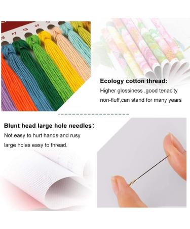 Hummingbird & Flower Cross Stitch Kit for Adults | DIY Stamping Cross Stitch Patterns | Home Decor Stitching Kit 11.8x15.7 inches - Buy Online on GoSupps.com