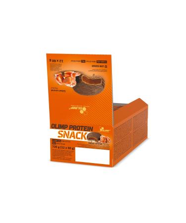Olimp Sport Nutrition Protein Snack - Low Carb Salted Caramel Energy Bar | 12 x 60g - High Protein & Fiber Nutritional Supplement - Buy Online on GoSupps.com
