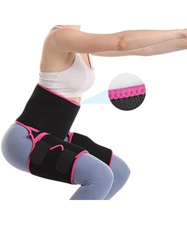 Shop Hip Groin Support for Men & Women | Thigh Compression Sleeve & Injury Strap for Hip Pain Relief - Pink XL - Buy Online on GoSupps.com