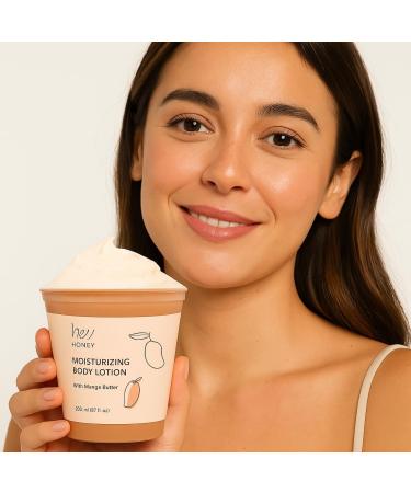 Hey Honey Skin Care Mango & Honey Water-Free Body Lotion - Hyaluronic Acid Ceramides & Barrier Repair for Hands Elbows & Dry Sensitive Skin | 24-Hr Hydration Fruit Enzymes Cruelty-Free | 6.7 oz - Buy Online on GoSupps.com