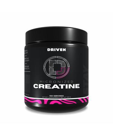 Driven Nutrition Micronized Creatine Monohydrate Powder 500g | Pure, Unflavored, 5g Per Serving | Muscle Strength, Power, Endurance & Recovery Supplement Unflavored 1.09 Pound (Pack of 1)