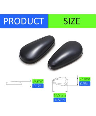 SULIVES Silicone Glasses Nose Pads Stick on Non-Slip Nose Pads Spectacle Nose Pads for Glasses Eyeglasses Sunglasses (Black) - Buy Online on GoSupps.com