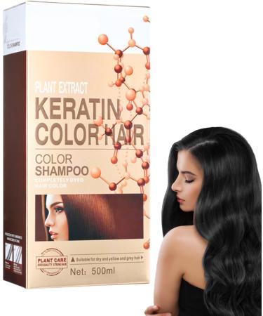 Zankie Silver gray hair color shampoo natural hair color shampoo 6in1 hair dye covers gray hair longlasting color shampoo for men and women for gray hair 500 ml - Buy Online on GoSupps.com