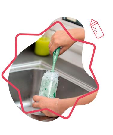 Badabulle Soft Green Bottle Brush for Baby Bottles - Safe & Effective Cleaning Tool for Parents | Shop Internationally - Buy Online on GoSupps.com