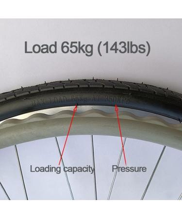 Wheelchair Rear Wheel 24inch (Pair) Pneumatic Rear Wheel Replacement for Manual Wheelchair Anti-Slip Wheelchair Wheel Assembly Bearing 14mm Black - Buy Online on GoSupps.com