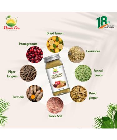Dawn Lee Digestive Churan- Churna- Promotes Healthy Digestion- Reduces Acidity- Helps in Nutrient Absorption- Supports Boqel Regularity- Indian Traditional Natural Digestive Churan Powder- 50 Gram - Buy Online on GoSupps.com