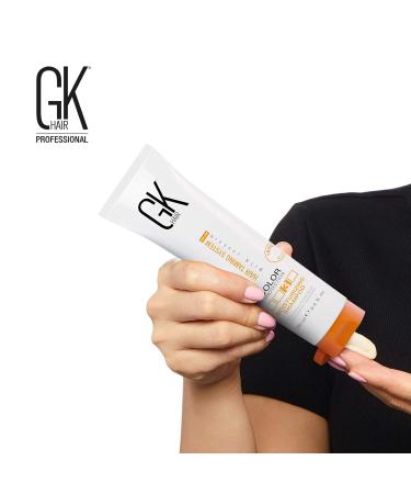GK Hair Global Keratin Moisturizing Shampoo & Conditioner 100ml - Paraben-Free Ideal for Colored Dry Curly & Frizzy Hair - 2 Pack - Buy Online on GoSupps.com
