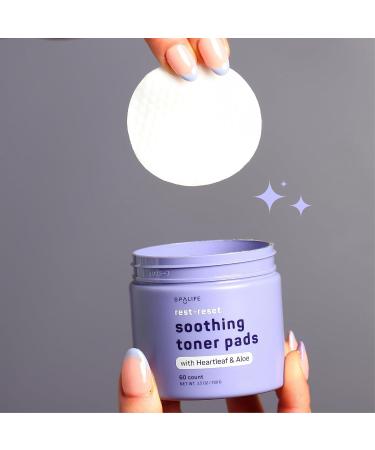Shop SpaLife Beauty Rest & Reset Toner Pads - Nourishing Face Pads for Uneven Skin Tone Redness & Clogged Pores - Hydrating Aloe & Heartleaf Formula - Buy Online on GoSupps.com
