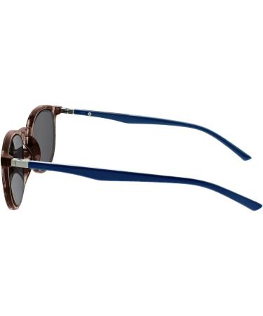 Opulize Met Sunderer Glasses - Slim Round Frame Scratch-Resistant Tinted Lens UV400 Protection - Unisex Brown Tortoise & Dark Blue - 1 Piece - Buy Online on GoSupps.com