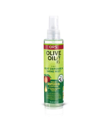 Ors Olive Oil With Grapeseed Oil 2-N-1 Shine Mist & Heat Defense 4.6 Ounce (136ml) (2 Pack)